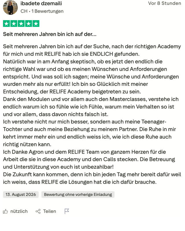 Ibadete Dzemaili, fünf Sterne: Sie war jahrelang auf der Suche nach der richtigen Akademie und beschreibt, dass sie sich und ihre Tochter heute besser versteht.