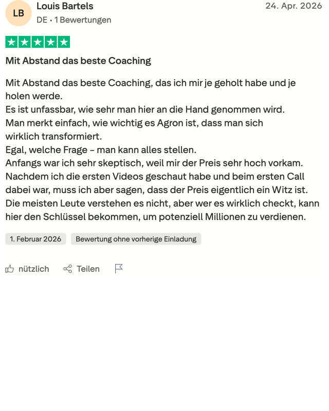 Louis Bartels, fünf Sterne: Er war anfangs sehr skeptisch, weil ihm der Preis hoch vorkam.
